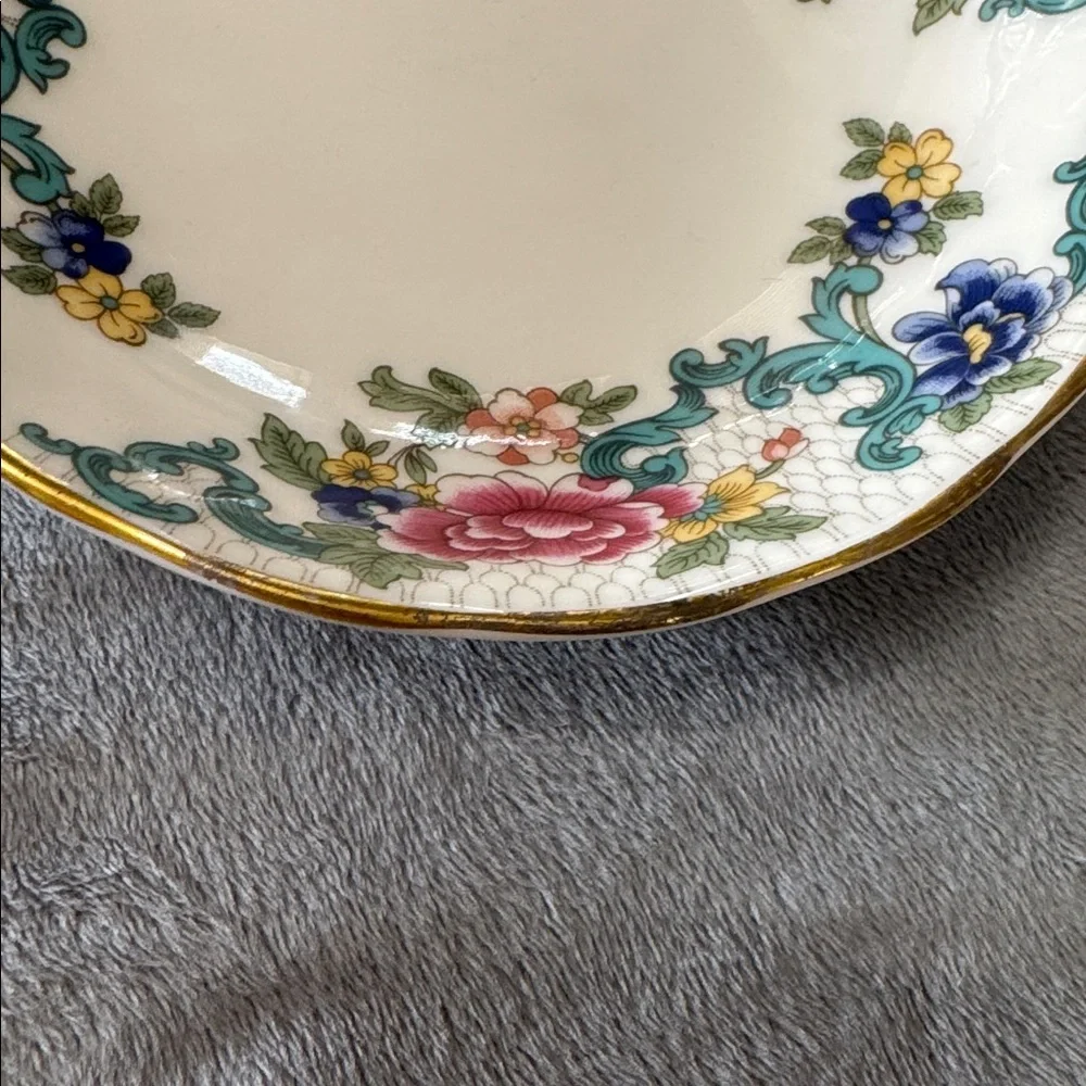 Royal Doulton Booths Floradora T.C. 1127 1981 Breakfast‎ Bowl  Gold Scallop Edge